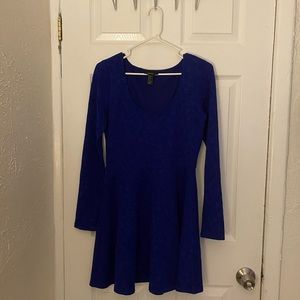Blue long sleeve dress
